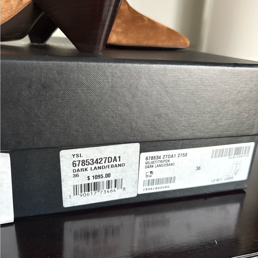 YSL Saint Laurent Liz 85 Suede Boots - Picture 12 of 12